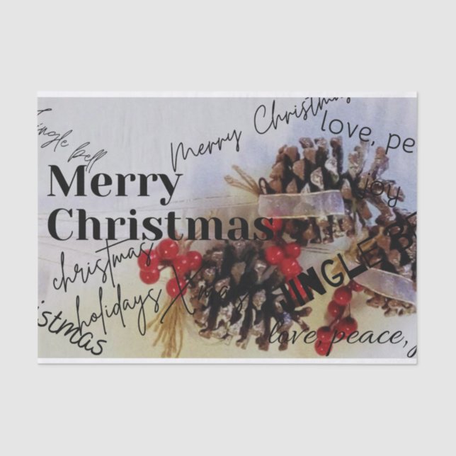 Merry Christmas Tissue Paper (Front)