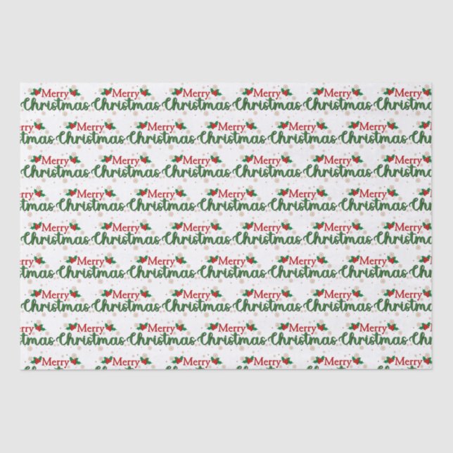 Merry Christmas  Tissue Paper (Front)