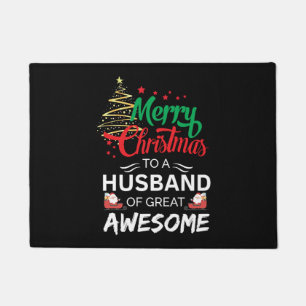 Merry Christmas to a Husband of Great Awesome Doormat