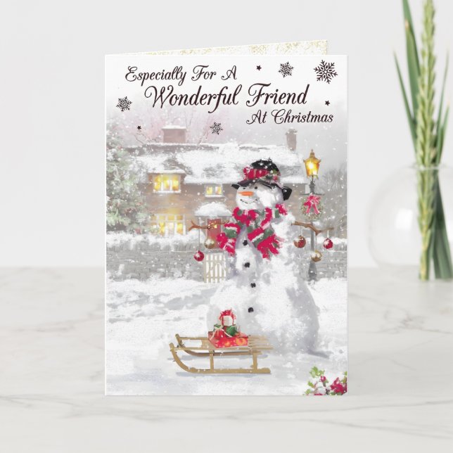 Merry Christmas to a Very Special Friend Christmas Card (Front)