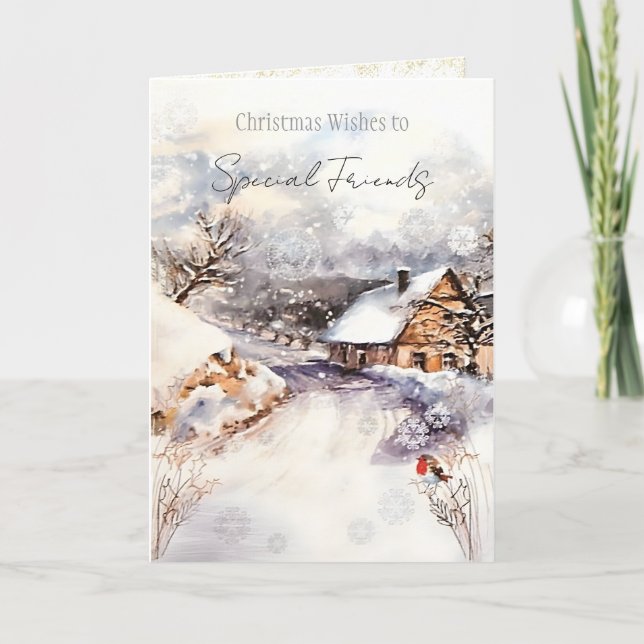 Merry Christmas to a Very Special Friend Christmas Card (Front)