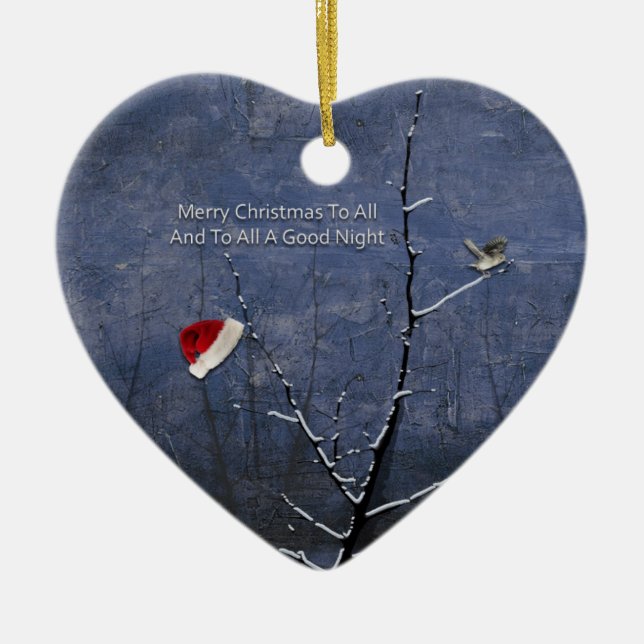 Merry Christmas To All Ceramic Ornament (Front)