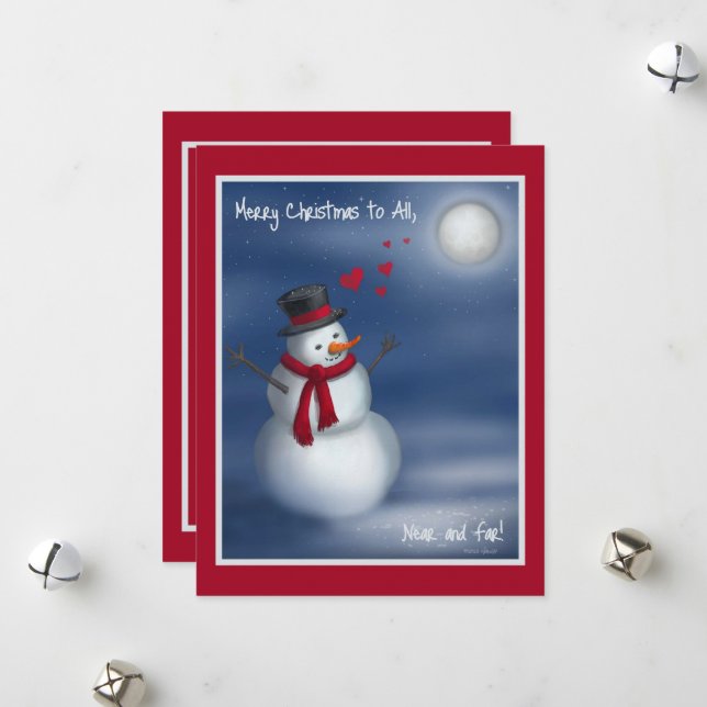 Merry Christmas to All, Near and Far! Holiday Card (Front/Back In Situ)