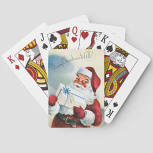 Merry Christmas to All (Vintage Santa Claus)  Playing Cards