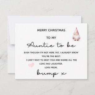 MERRY CHRISTMAS TO AUNTIE TO BE FROM BUMP CARD