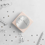 Merry Christmas To From Holidays Spark Drips Grey Classic Round Sticker<br><div class="desc">florenceK design</div>