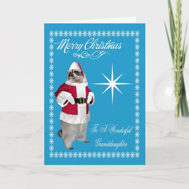 Merry Christmas To Granddaughter Greeting Card (Front)