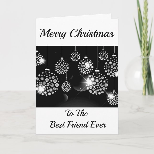 *MERRY CHRISTMAS* TO MY **BEST FRIEND** HOLIDAY CARD (Front)