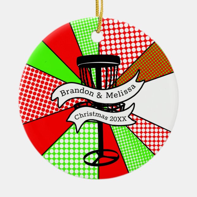 Merry Christmas to my Favorite Disc Golfer  Ceramic Ornament (Front)