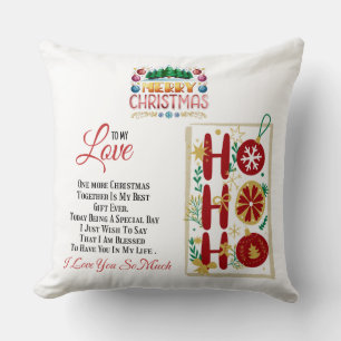 Merry Christmas To My Love,Christmas gift Throw Pillow