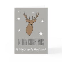 Merry Christmas To My Lovely Boyfriend Card