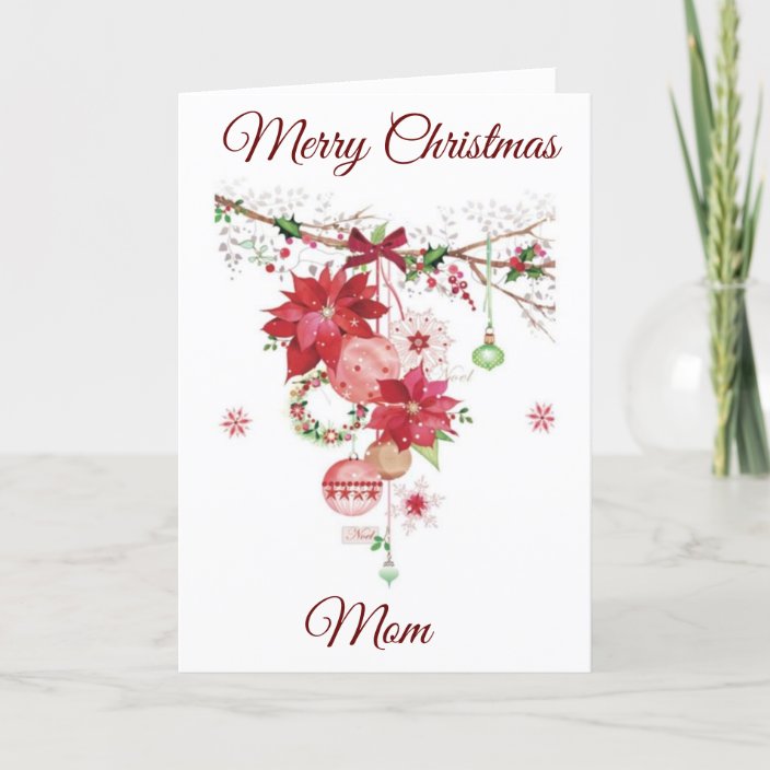 MERRY CHRISTMAS TO <strong>MY MOM</strong> HOLIDAY CARD | Zazzle.ca