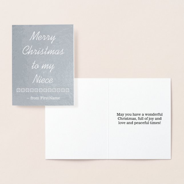 "Merry Christmas to my Niece" Card (Display)