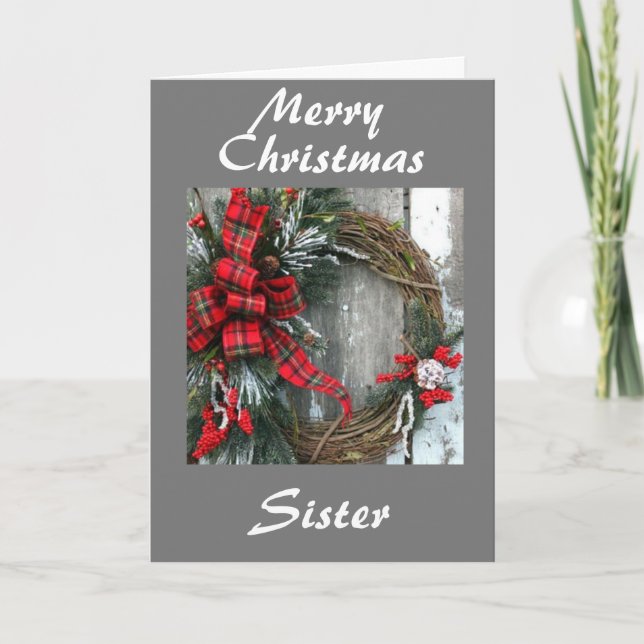 MERRY CHRISTMAS TO my **SISTER** Card (Front)