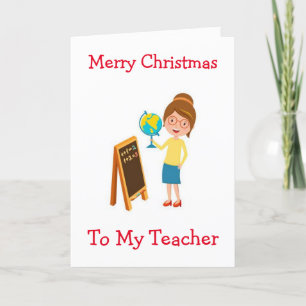 MERRY CHRISTMAS TO **MY TEACHER** HOLIDAY CARD