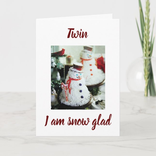 *MERRY CHRISTMAS* TO MY TWIN CARD (Front)