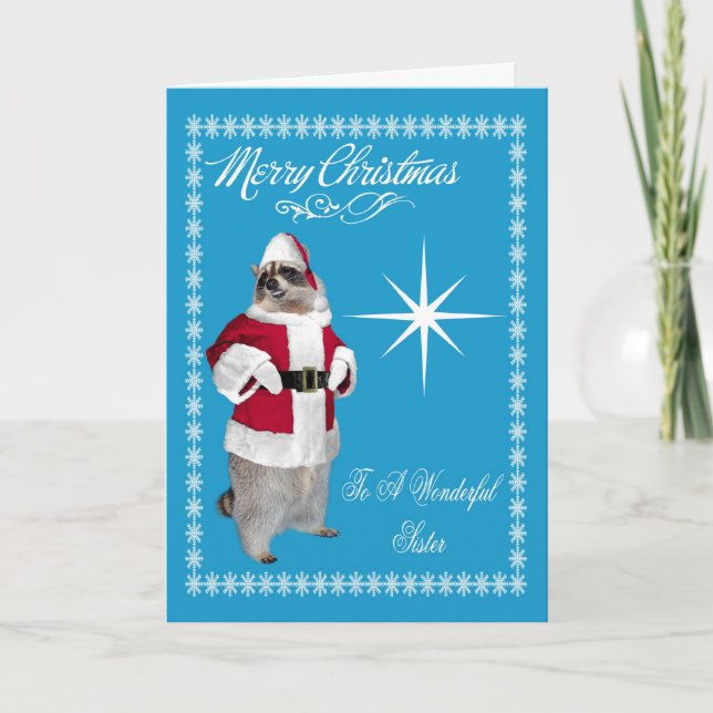 Merry Christmas To Sister Greeting Card (Front)