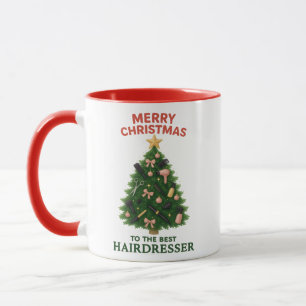 Merry Christmas To The Best Hairdresser Xmas Mug