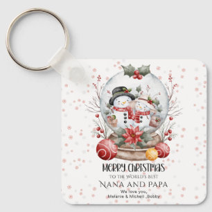 Merry Christmas To The World's Best Grandparents  Keychain