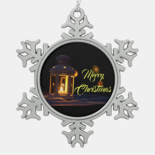 Merry Christmas to you and your family! Snowflake Pewter Christmas Ornament