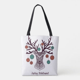merry christmas tote bag