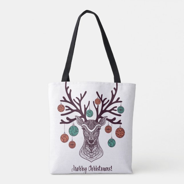 merry christmas tote bag (Back)