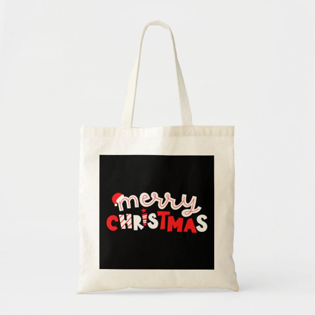 Merry Christmas Tote Bag (Front)