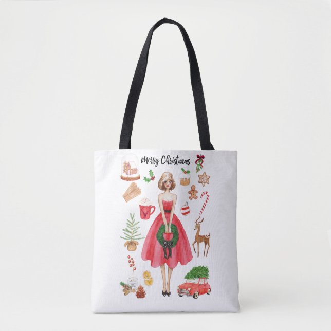 Merry Christmas tote bag (Front)