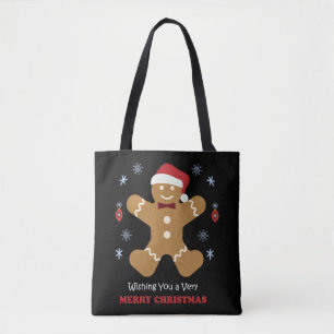 merry christmas tote bag