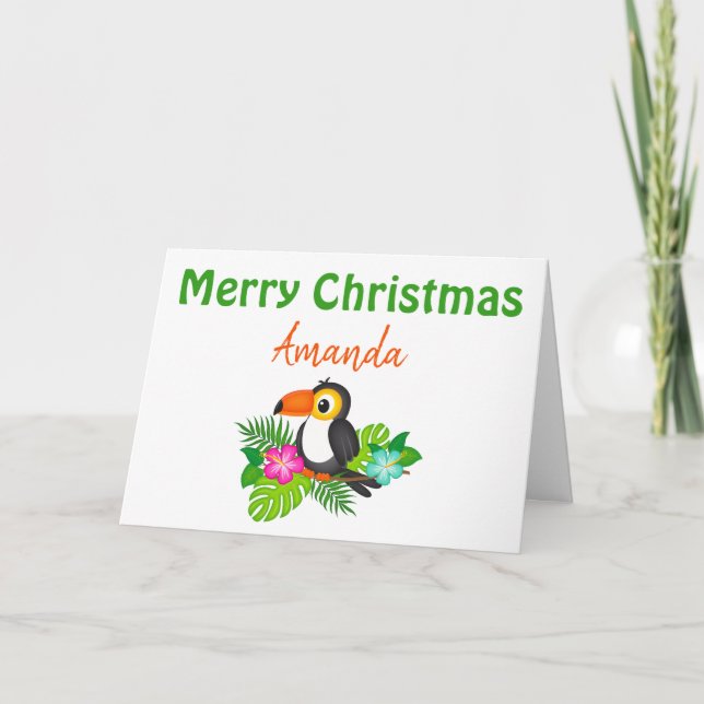 Merry Christmas Toucan Card (Front)