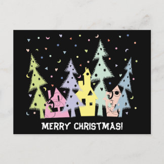 Merry Christmas! town Holiday Postcard