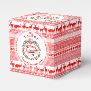 MERRY CHRISTMAS Traditional personalized Favour Favor Box