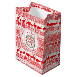MERRY CHRISTMAS Traditional personalized Gift bag