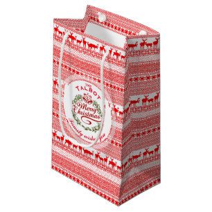 MERRY CHRISTMAS Traditional personalized S Gift B Small Gift Bag