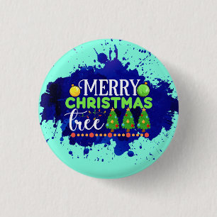 Merry Christmas Tree-34564 1 Inch Round Button
