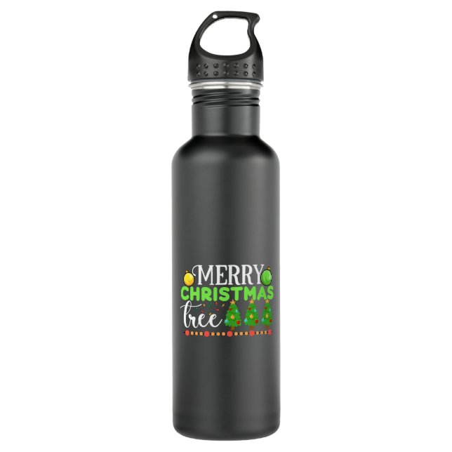 Merry Christmas Tree-34564 710 Ml Water Bottle (Front)