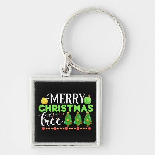 Merry Christmas Tree-34564 Keychain (Front)