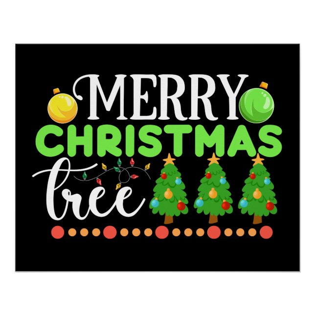 Merry Christmas Tree-34564 Poster (Front)