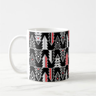 Merry Christmas tree abstract modern geometrical o Coffee Mug