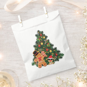 Merry Christmas Tree and Ornaments Favour Bag