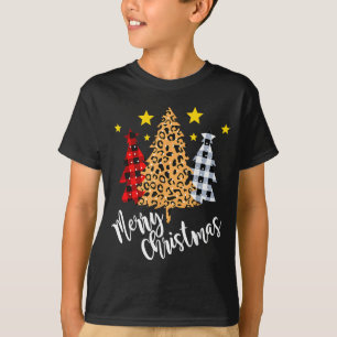 Merry Christmas Tree Buffalo Plaid Red Green Xmas  T-Shirt