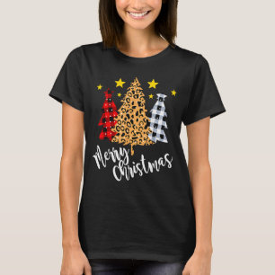 Merry Christmas Tree Buffalo Plaid Red Green Xmas  T-Shirt