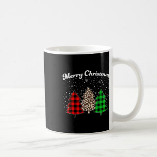 Merry Christmas Tree Buffalo Plaid Xmas Family Mat Coffee Mug