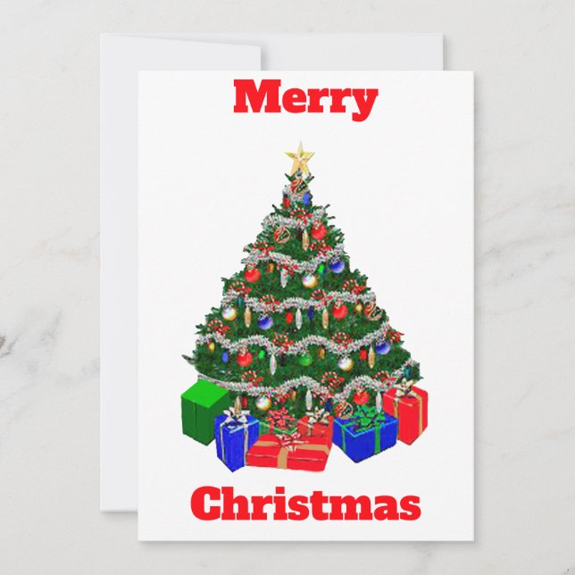 Merry Christmas Tree Card (Front)