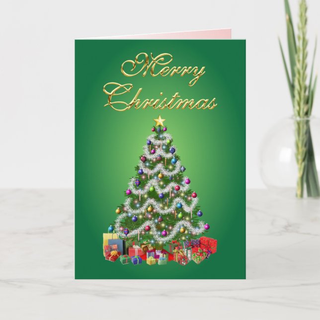 Merry Christmas Tree Card (Front)