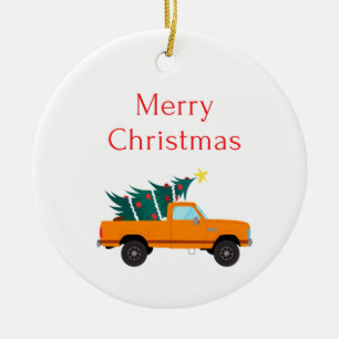 merry christmas tree ceramic ornament