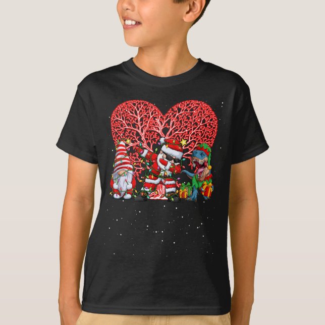 Merry Christmas Tree Christmas santa GnomesChristm T-Shirt (Front)