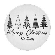 Merry Christmas Tree Customizable Circle