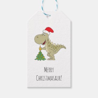 Merry Christmas Tree Cute Dinosaur Santa Hat