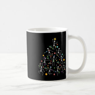 Merry Christmas Tree Dancing Skeleton Funny Hallow Coffee Mug